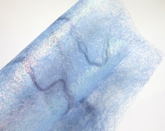 Pale Blue Sparkling Craft Paper - Decorative Paper - Captured Threads in Lilac Blue