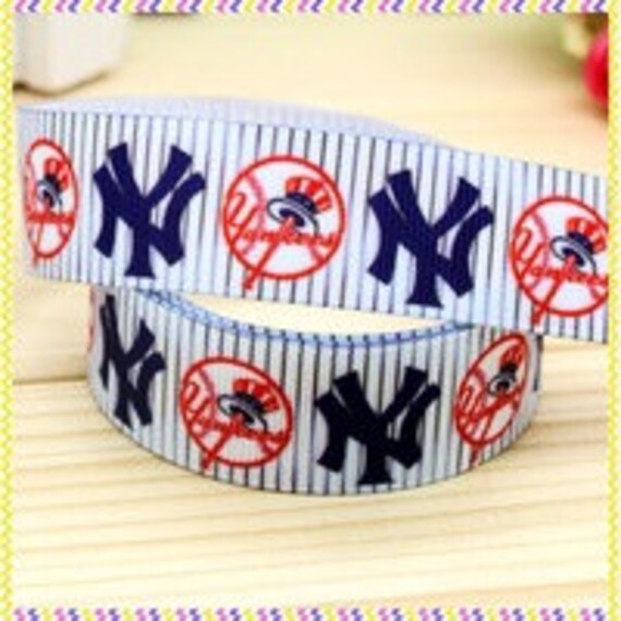 7/8 New York Yankees Ribbon-3 yards by kebowtique1 on Etsy