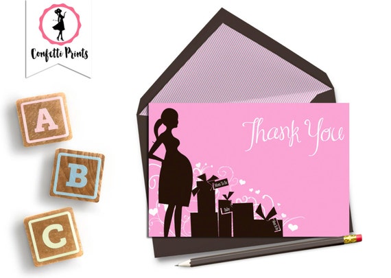 Baby Shower Thank You Card | Printable Thank You Cards | Thank You Cards | Girl Baby Shower | Gender Neutral Baby Shower - LOVE GROWS Il_570xn