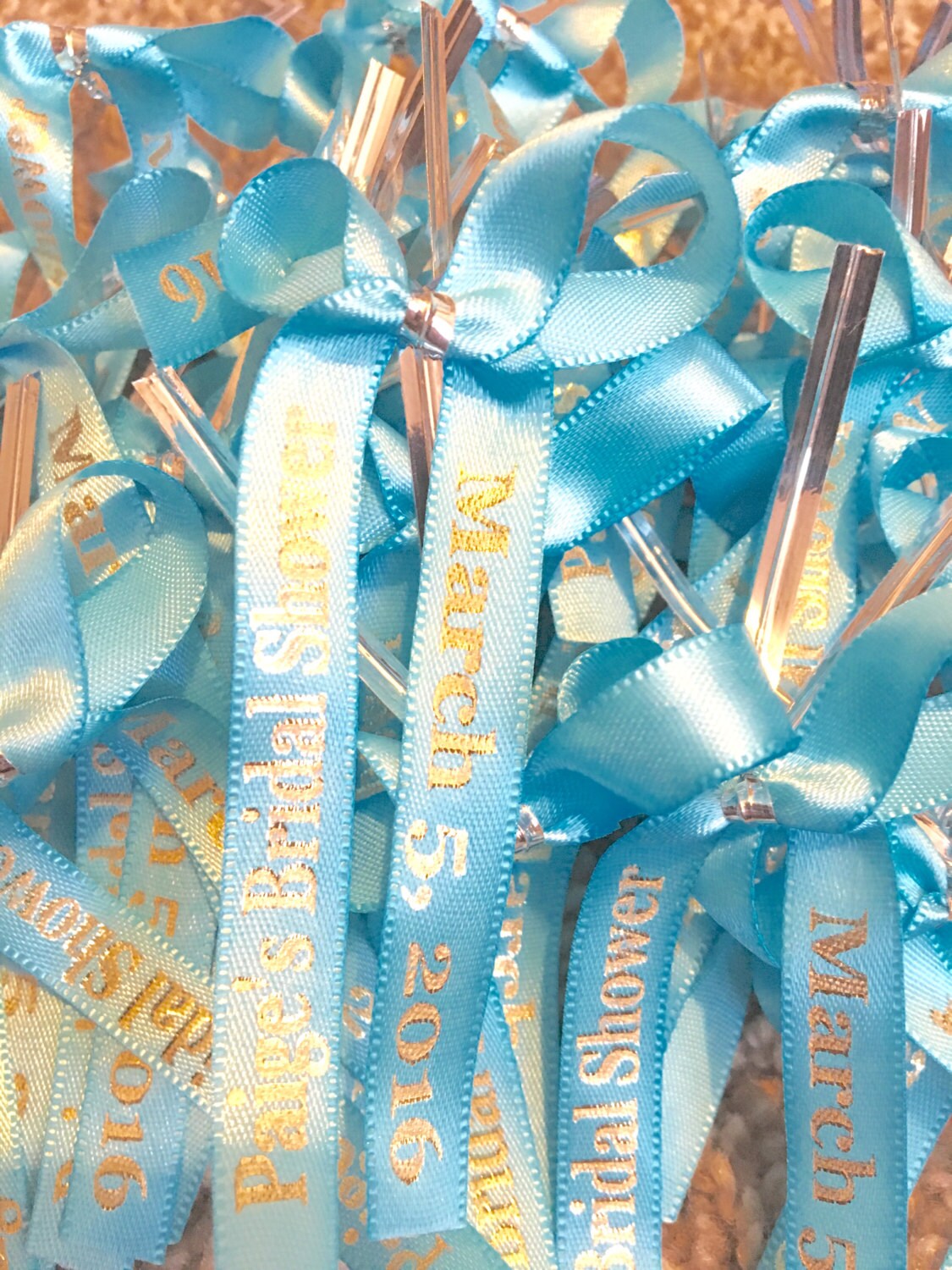 Customized ribbon already bowed favor ribbons Personalized