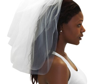 Tulle Veil - Bachelorette Party Veil, White Bachelorette Veil, Bachelorette Party, Bridal Shower Veil, Party Veil