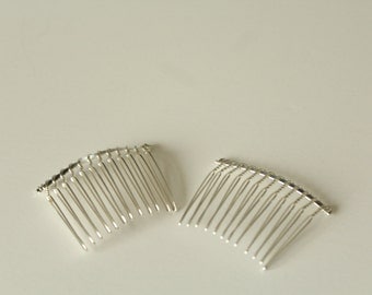 Bandeau Metal Hair Comb / Metal Comb / Diy hair comb / Veil Comb / Pair 2pcs
