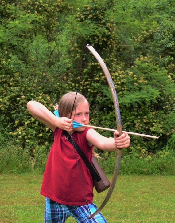 Celtic Woad Bow Quiver and Arrows FOR KIDS