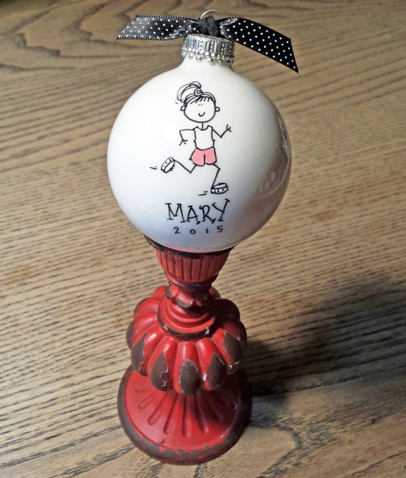 Runner Ornament Personalized Girl Runner Female Runner