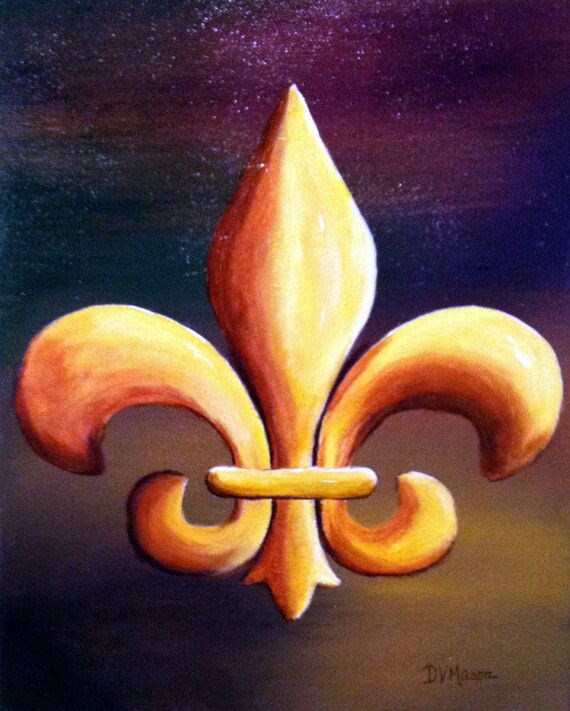 FLEUR DE LIS original acrylic painting on by MyCreativeSpot