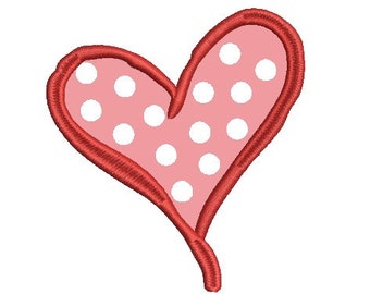 heart applique embroidery design