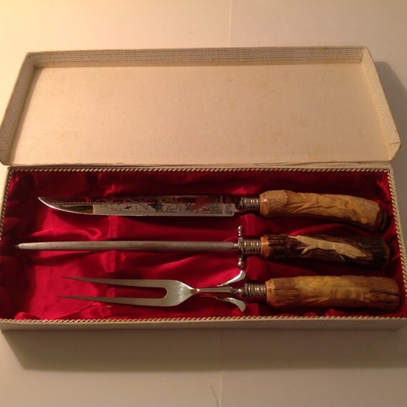 Price ReducedVintage Solingen Germany Carving Knife Fork