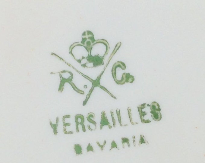Rosenthal Versailles Porcelain Covered Dish, Rare Antique, 1902 Signed, Lidded Bone China Dish, Monogram "H" Circa 1902
