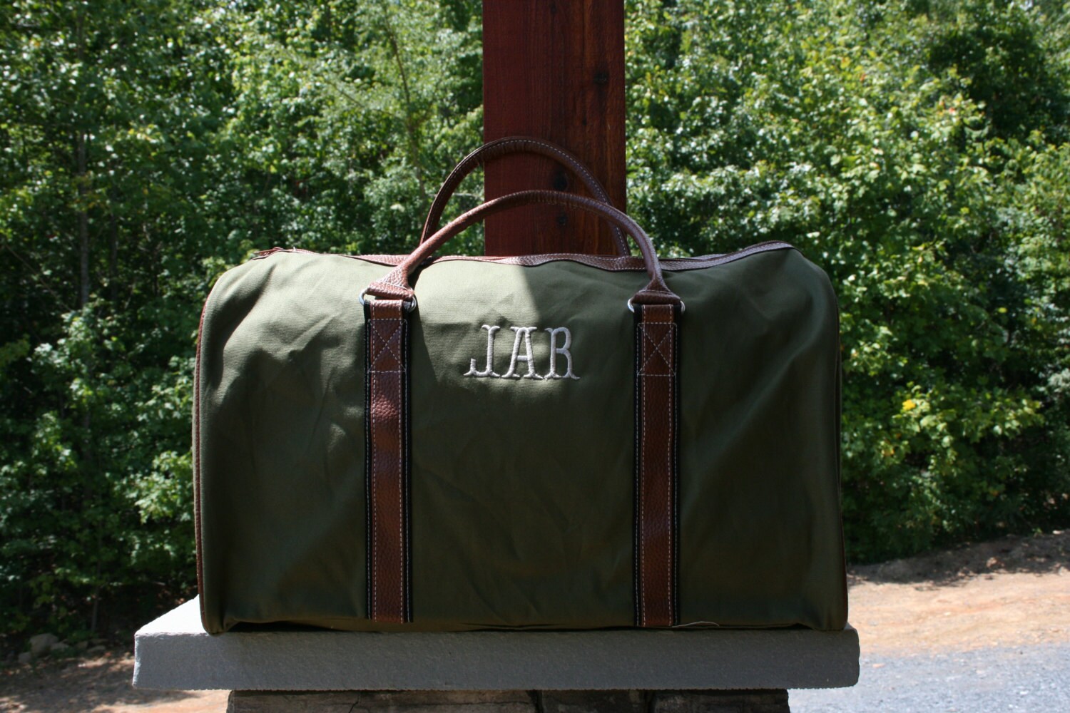 mens duffle bag monogrammed