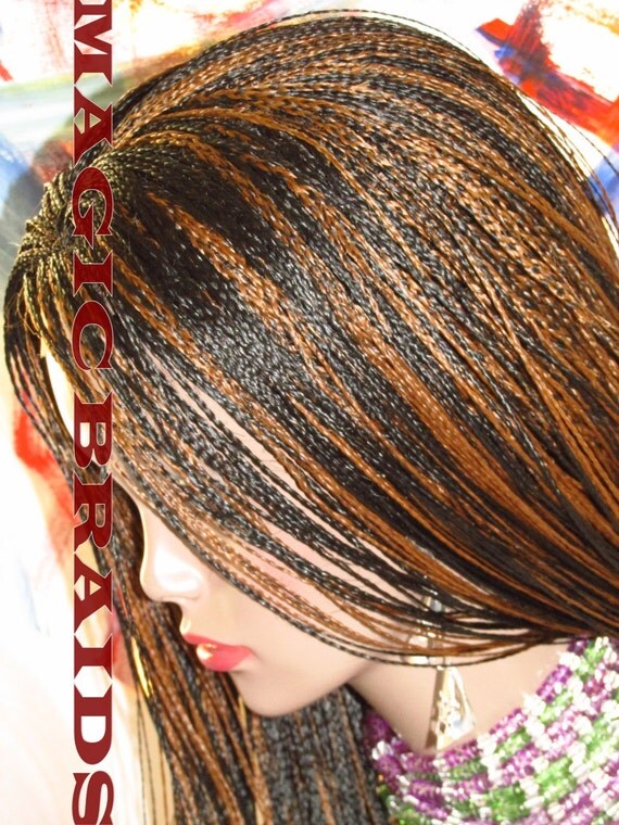 Fully Braided LACE Front WIG Micro Braids Color by magicbraids