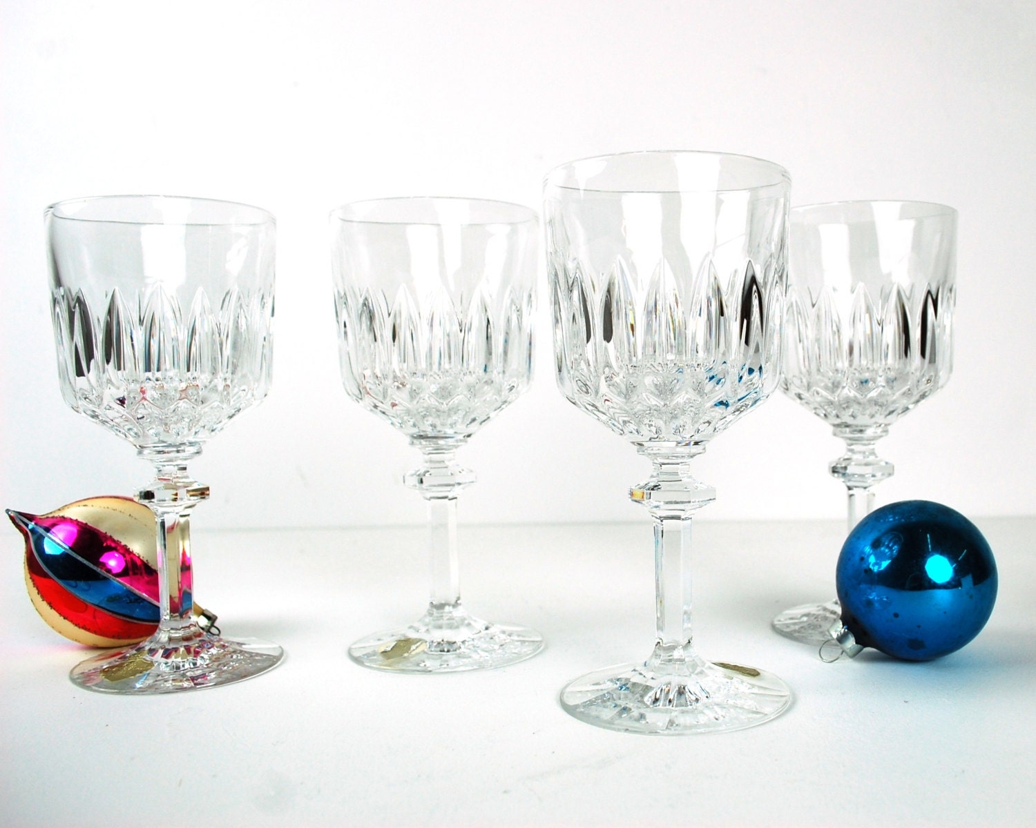 German Crystal S/4 Stemware Wine Glasses Echt