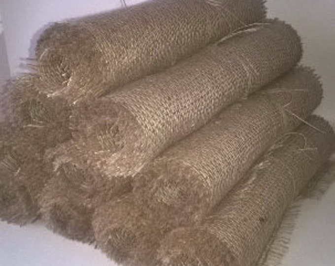 Burlap Table Runners set of 10 12"/84" ,Made to Order,Rustic Wedding