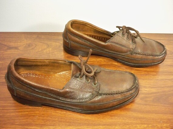 Vintage LL BEAN Made in USA Brown Leather Men's Work by Joeymest