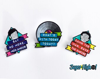Let it Ride. (Empire Records Inspired 1.25" Enamel Pin) *Damn the Man - 90s - Movie Quote - Rex Manning - Glitter - Cult - Rock n Roll*