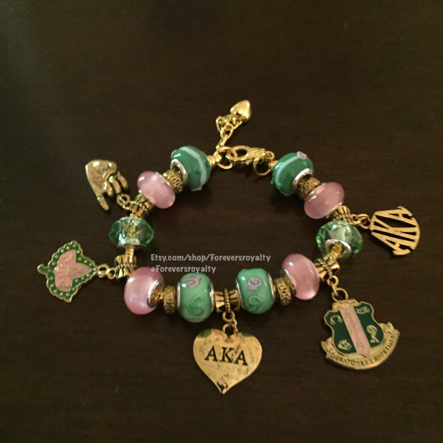 Aka sorority charm bracelet