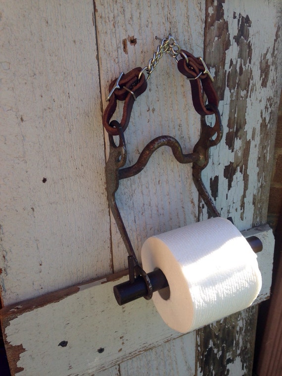 Unique horse bit toilet paper holder
