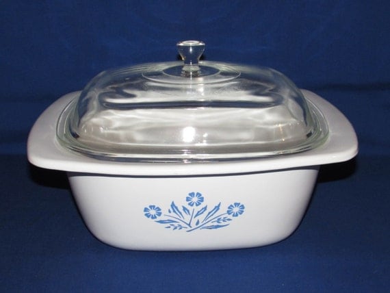 Corning Ware Cornflower Blue DUTCH OVEN Roaster P34B with Lid