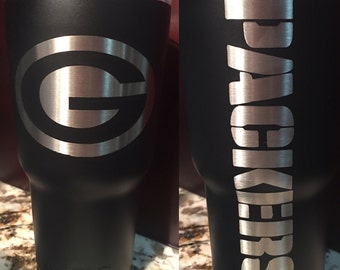YETI/RTIC/30oz/Green Bay Packers/Powder Coat/ Stainless Tumbler/No Vinyl