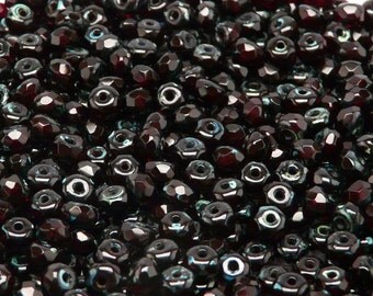 100pcs 3mm Jet Black Czech Glass Beads - Faceted Fire Polished Beads For Jewelry Making - View #12