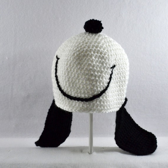 Crocheted Hat Snoopy by MaryMahanMakes on Etsy