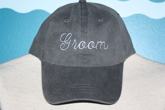 groom baseball cap