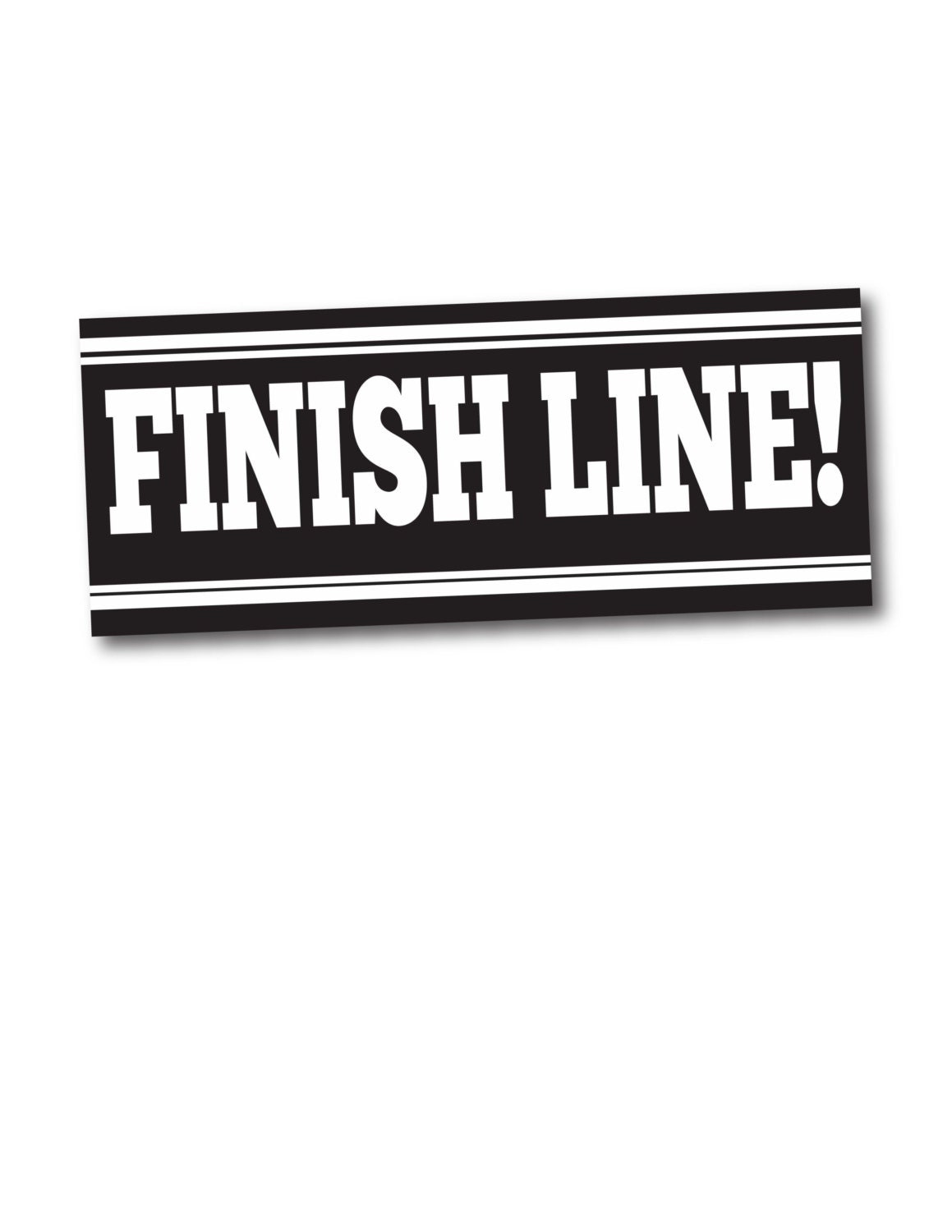 Printable paper banner FINISH LINE for Missionaries and