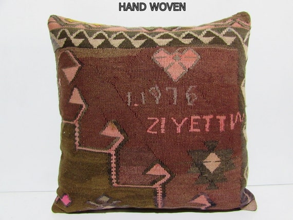 Kilim Pillow 24x24 Euro Sham Pillow Cover By DECOLICKILIMPILLOWS   Il 570xN.971318714 Frj4 