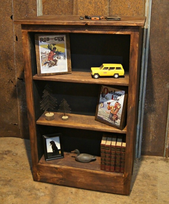 Three Shelf Bookcase with Hidden Gun Storage by