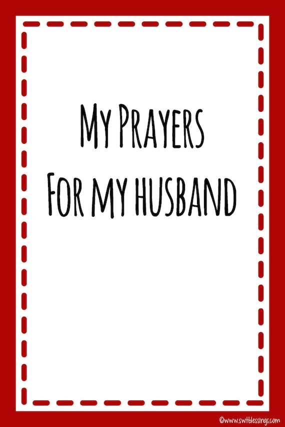 Prayer Scripture Cards for your Husband RED: Instant Digital