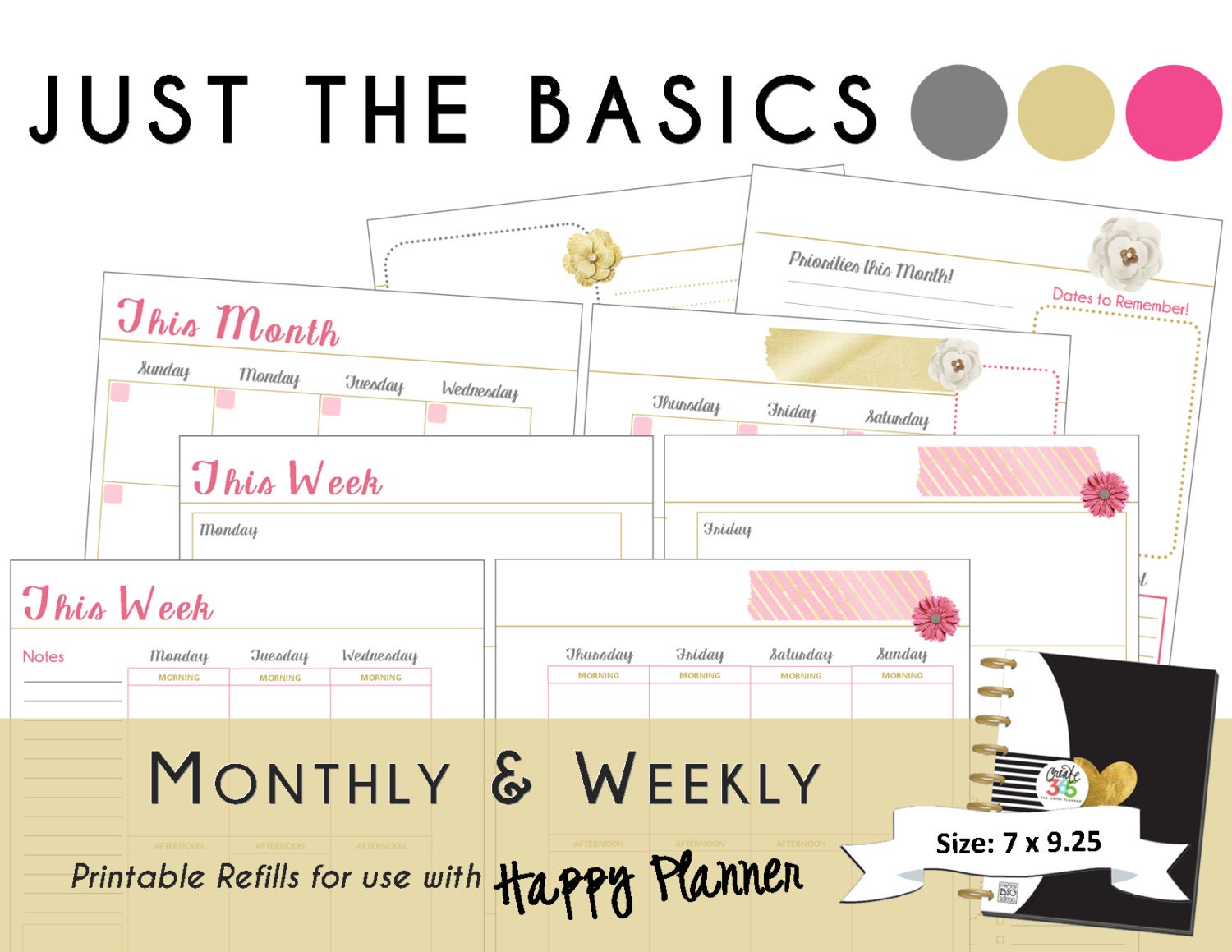 Happy Planner Calendar Refills : Happy planner printable monthly weekly refills pdf Happy Planner Calendar Refills : Happy planner printable monthly weekly refills pdf