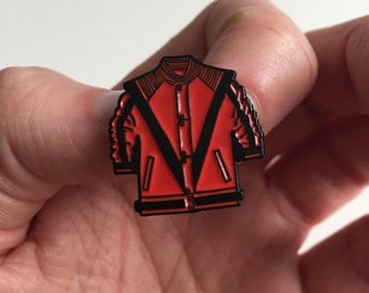 Thriller Enamel Pin! Michael Jackson inspired enamel pin! Halloween, monsters, 80s, zombies,