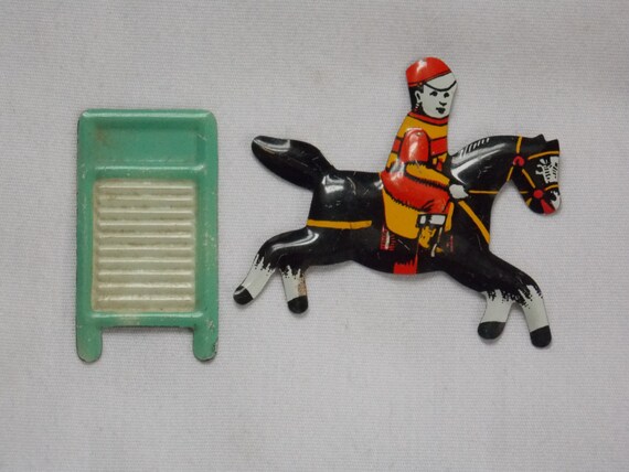 Vintage 1920's-30's Cracker Jack Tin Prize Toys by EdandMarysjunk