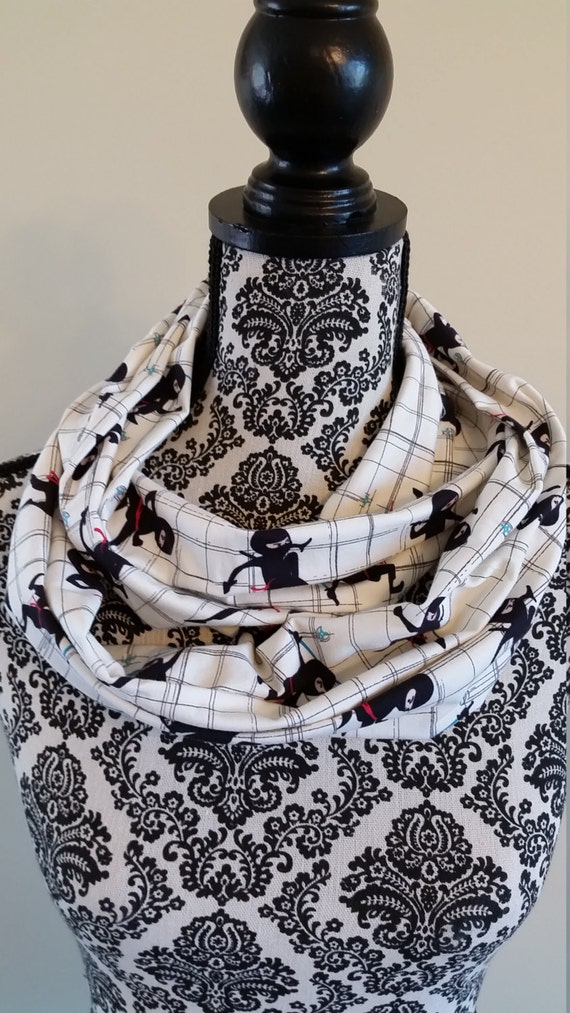 Ninja Infinity Scarf Handmade Gift for her Under 20