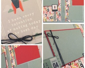 Give it a Whirl Rocketship, 2 Page Scrapbooking Layout Kit