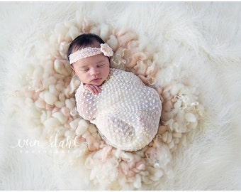RTS newborn wrap, Newborn Stretch Wrap Bubble, Textured Wrap RTS, photography prop, Swaddle Photography Prop in Super Stretchy Knit