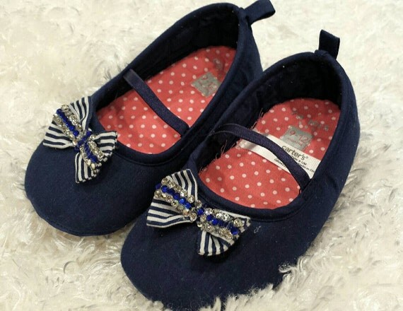 navy blue infant shoes
