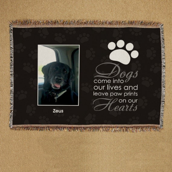 Items similar to Personalized Pet Memorial Throw Blanket on Etsy