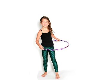 Mermaid Leggings for Kids in Emerald