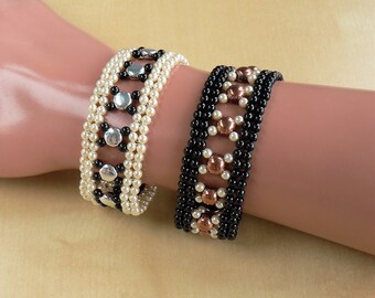 Gaby - Beading Pattern to make a Bracelet - Diamond Weave - Tutorial only - PDF Direct Download