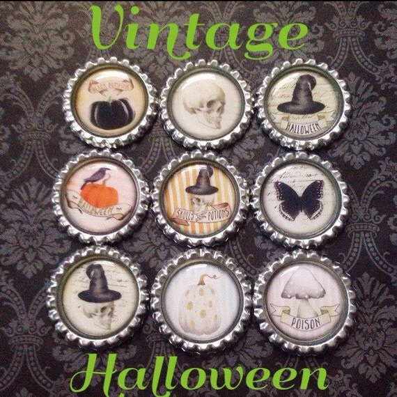 Items similar to Vintage Inspired Halloween Set, Home Decor