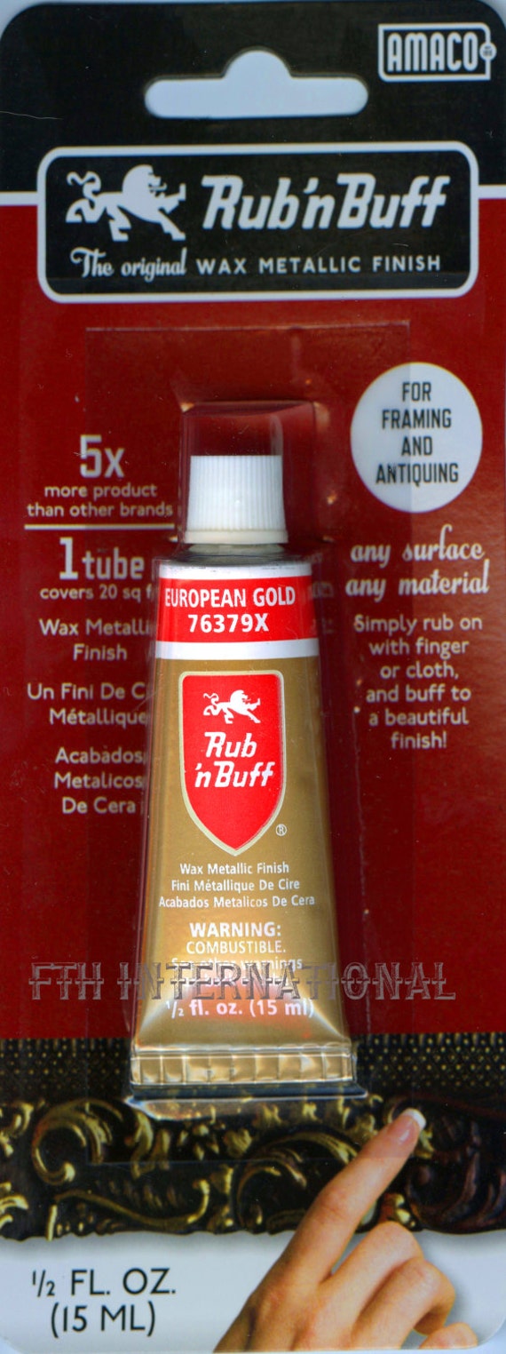 Amaco Rub 'N Buff Wax Metallic Finish European Gold