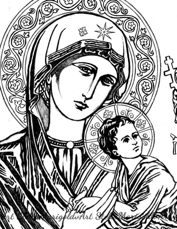 Our Lady of Perpetual Help Coloring Page