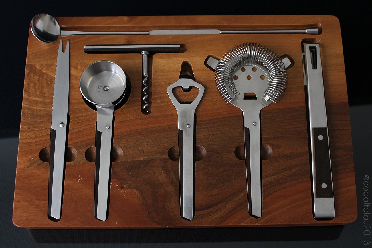 Bar Tool Set Bar Set Bar Tools Mid Century Modern Vintage