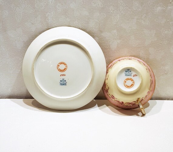 M Redon Limoges M R France Porcelain Limoges Teacup Limoges