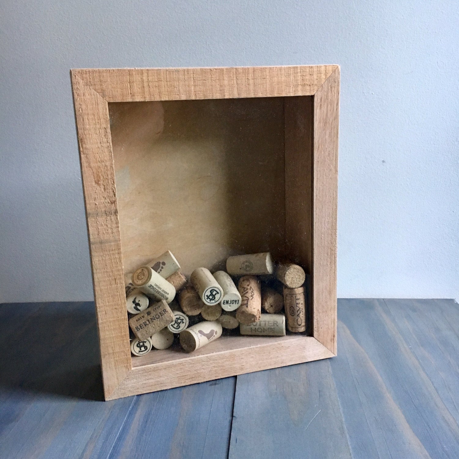 Wine cork box Handmade Wine Cork Holder Cork Storage