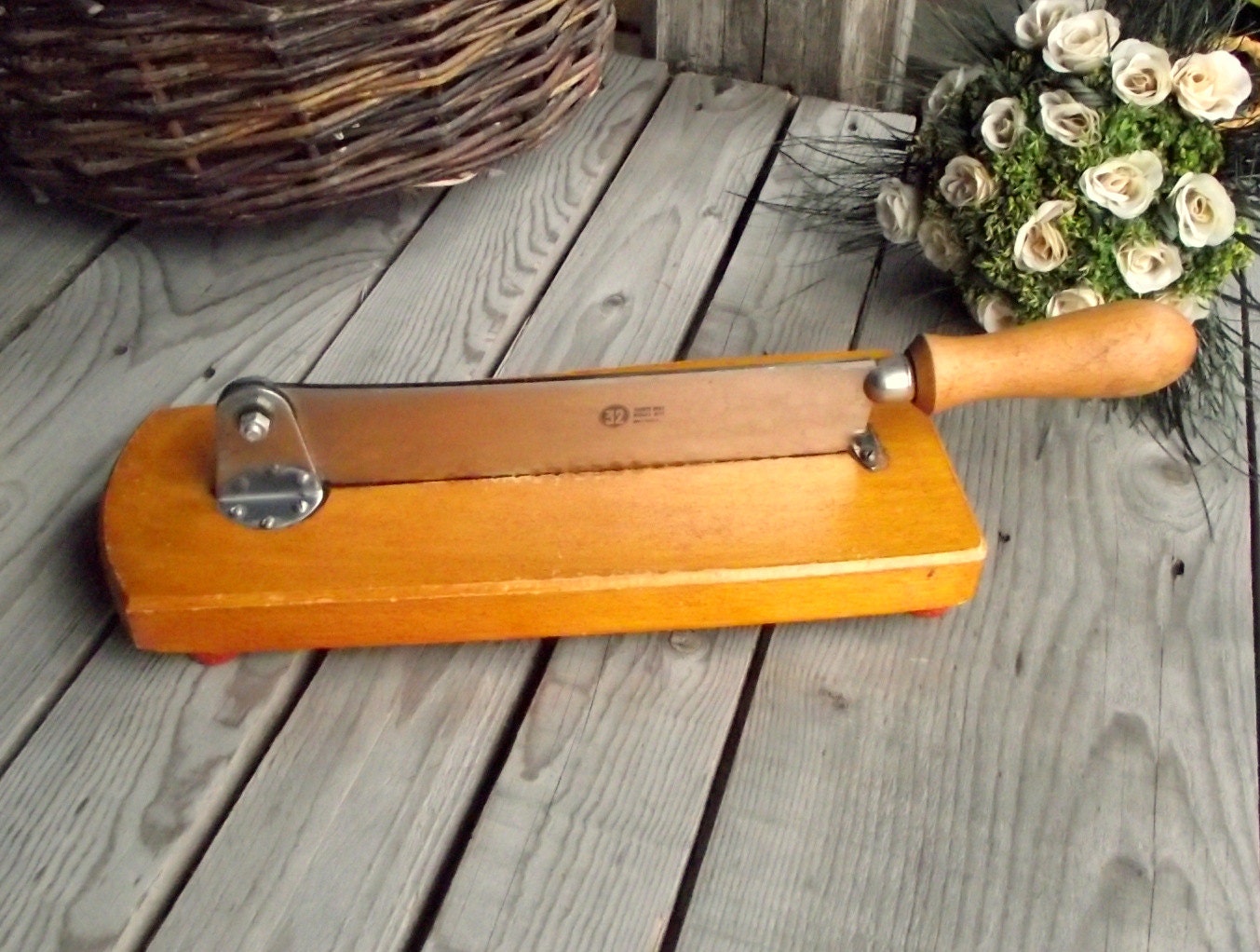 Vintage Bread Slicer French Bread Cutting by MyFrenchBricABrac