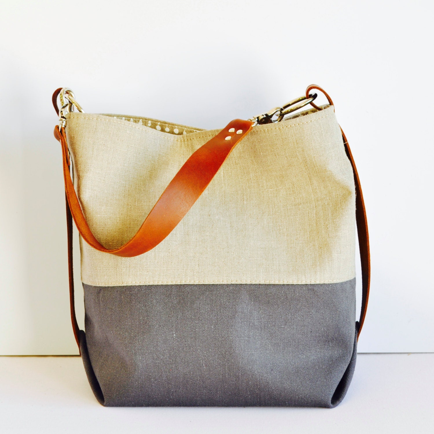 Shoulder Bag Bucket bag Canvas & Flax Linen Diaper bag