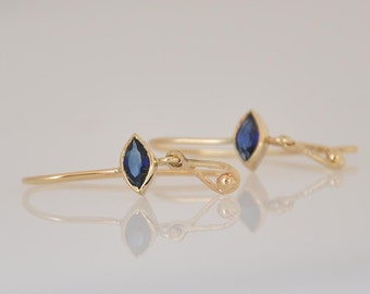 Nonza 14K Gold-Filled Wire and Sapphire Single Earring
