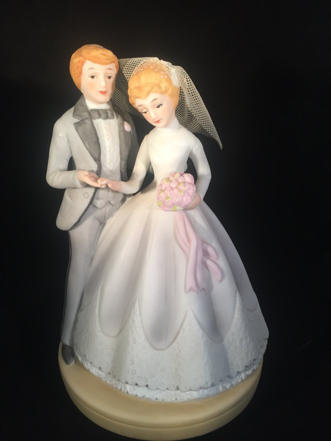 Rotating Bride and Groom Music Box