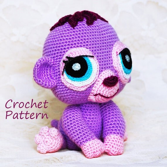 littlest pet shop purple monkey